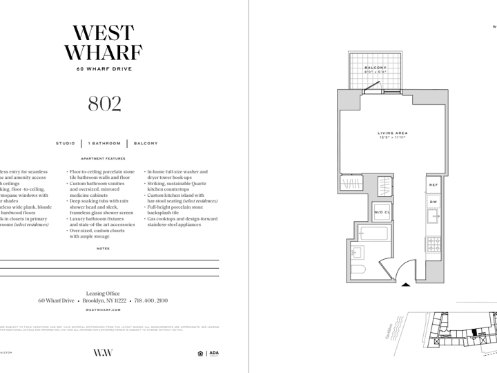 Studio apartment at 60 Wharf Drive, Unit 702, Greenpoint, photo 1 of 1