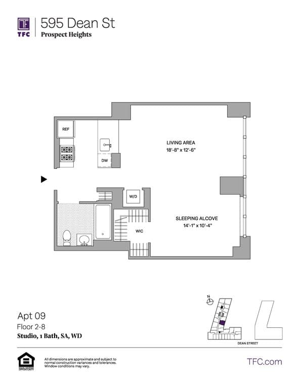 Studio apartment at 595 Dean Street, Unit 609, Prospect Heights, photo 1 of 1