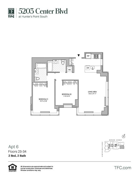 2 Bed apartment at 5203 Center Boulevard, Unit 3106, Long Island City, photo 1 of 1