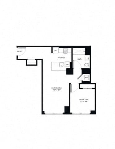 1 Bed apartment at 2385 Third Avenue, Unit C-0737, Harlem, photo 1 of 1