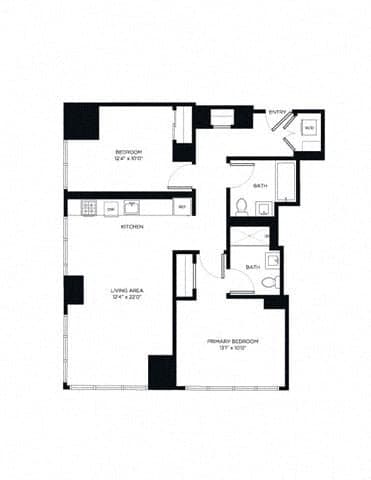 2 Bed apartment at 2385 Third Avenue, Unit A-0920, Mott Haven, photo 1 of 1