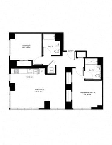 2 Bed apartment at 2385 Third Avenue, Unit C-0636, Harlem, photo 1 of 1