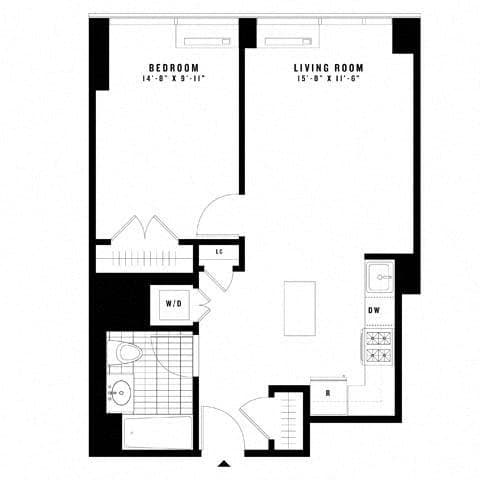 1 Bed apartment at 435 West 31st Street, Unit 53G, Chelsea, photo 1 of 1