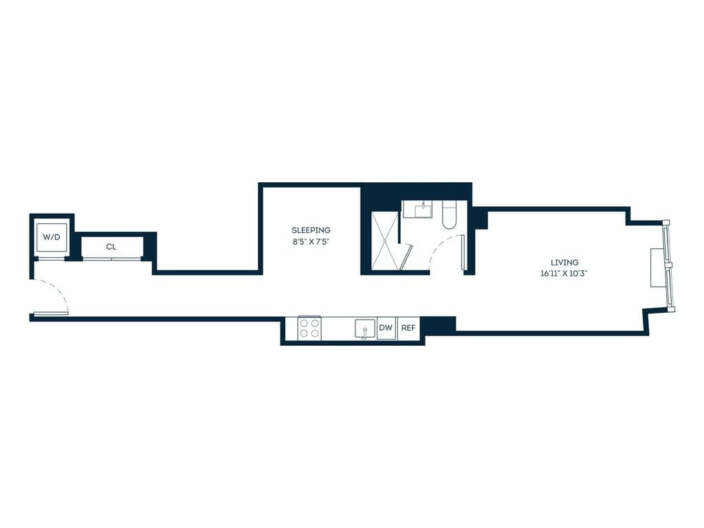 Studio apartment at 20 Broad Street, Unit 1120, Financial District, photo 1 of 1