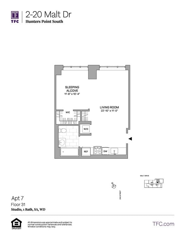 Studio apartment at 2-20 Malt Drive, Unit 3107, Long Island City, photo 1 of 1