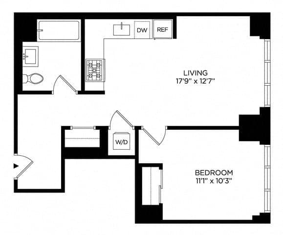 1 Bed apartment at 5 Lincoln Avenue, Unit W-2405, Harlem, photo 1 of 1