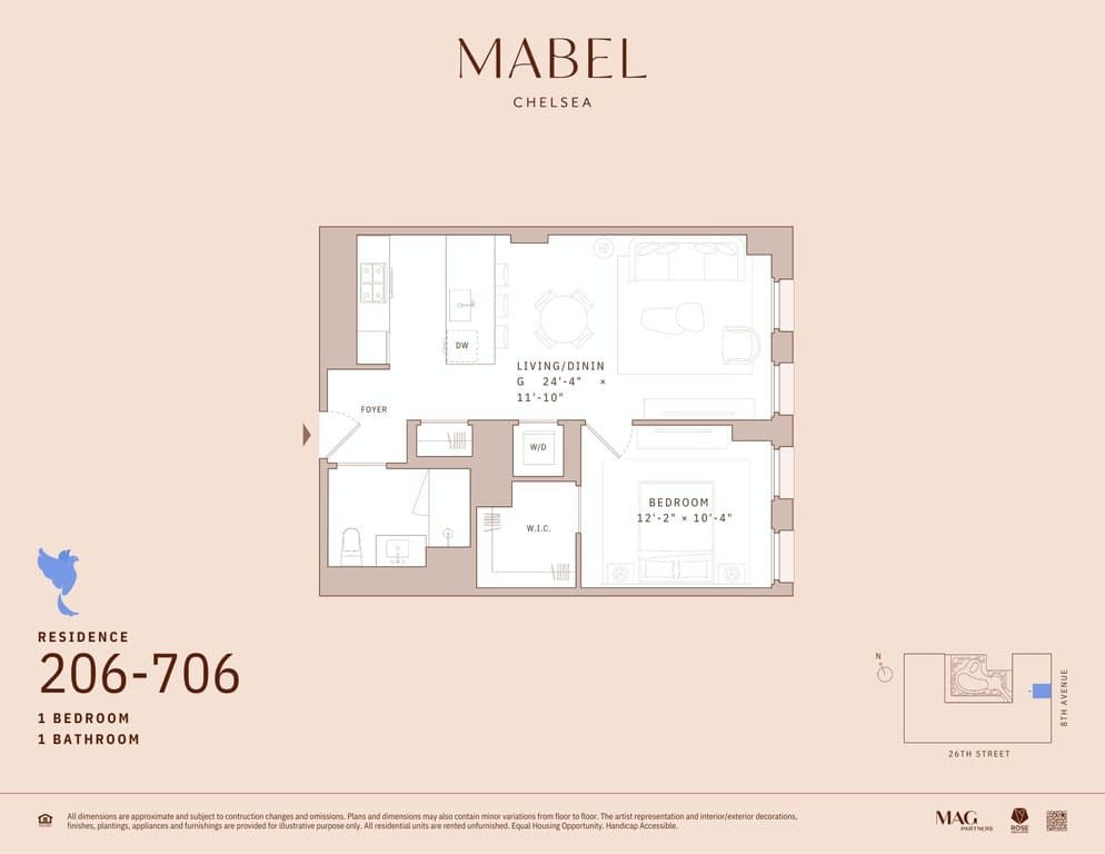 1 Bed apartment at 335 Eighth Avenue, Unit 306, West Village, photo 1 of 1