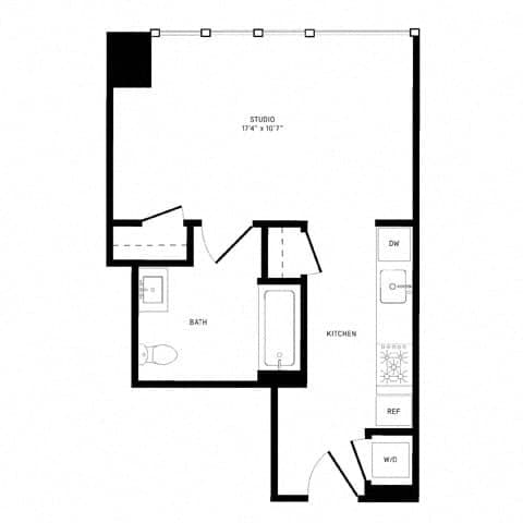 Studio apartment at 2 Blue Slip, Unit 0-11D, Greenpoint, photo 1 of 1