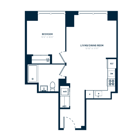 1 Bed apartment at 1 Blue Slip, Unit 0-14C, Greenpoint, photo 1 of 1