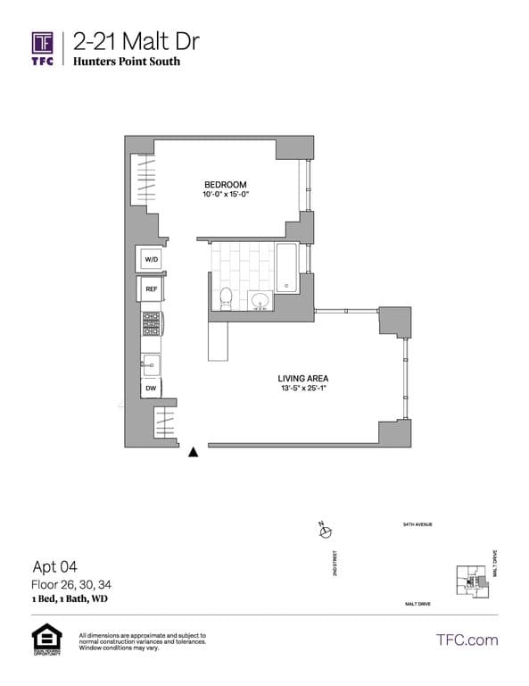 1 Bed apartment at 2-21 Malt Drive, Unit 2604, Long Island City, photo 1 of 1