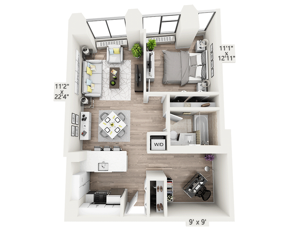 1 Bed apartment at 10 Hanover Square, Unit 21G, Financial District, photo 1 of 2