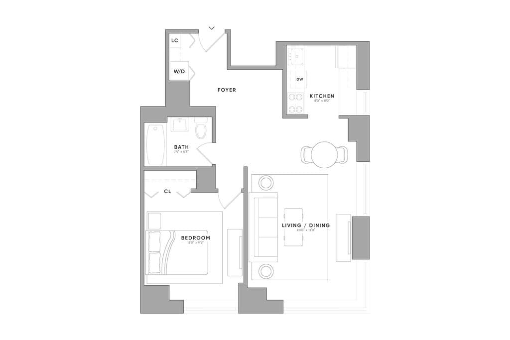 1 Bed apartment at One Columbus Place, Unit S27G, Upper West Side, photo 1 of 1
