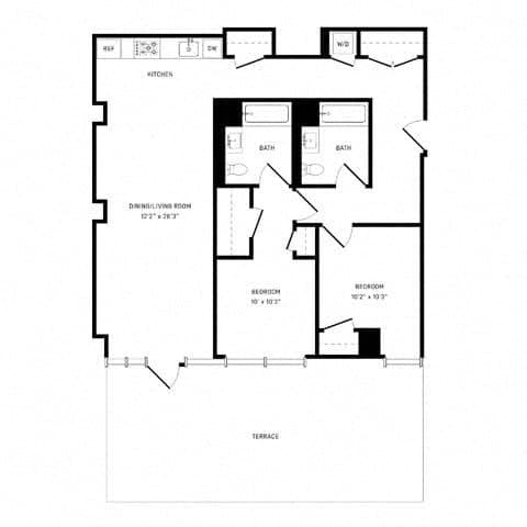 2 Bed apartment at 2 Blue Slip, Unit 0-04C, Greenpoint, photo 1 of 1