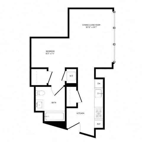 Studio apartment at 2 Blue Slip, Unit 0-36A, Greenpoint, photo 1 of 1
