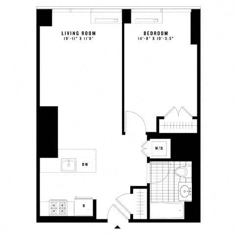 1 Bed apartment at 435 West 31st Street, Unit 0-37H, Chelsea, photo 1 of 1