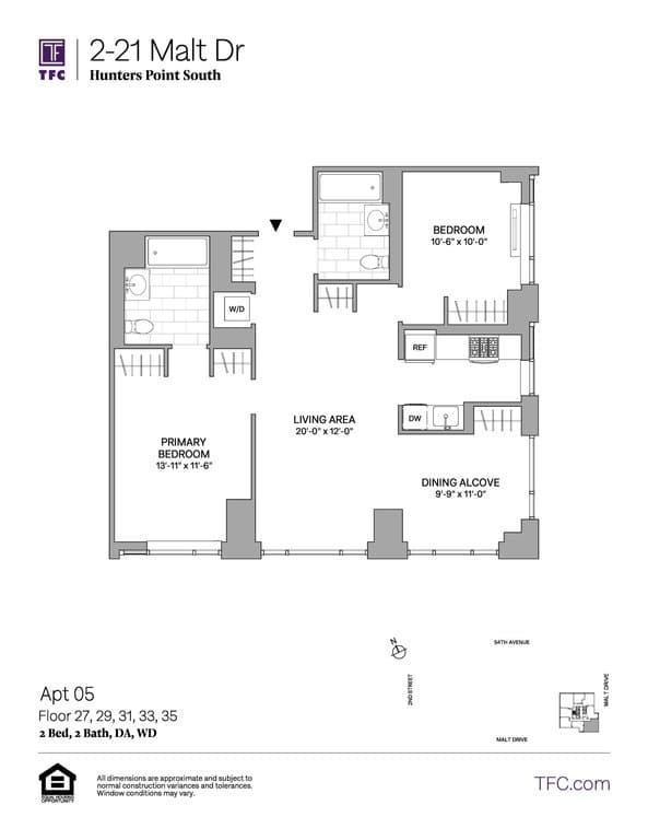 2 Bed apartment at 2-21 Malt Drive, Unit 2905, Long Island City, photo 1 of 1