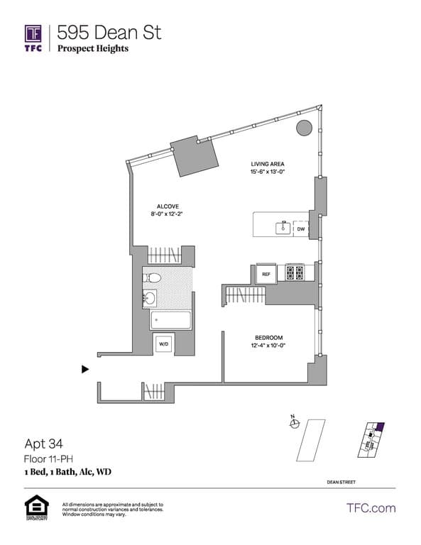 1 Bed apartment at 595 Dean Street, Unit 2734, Prospect Heights, photo 1 of 1