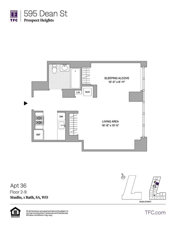 Studio apartment at 595 Dean Street, Unit 636, Prospect Heights, photo 1 of 1
