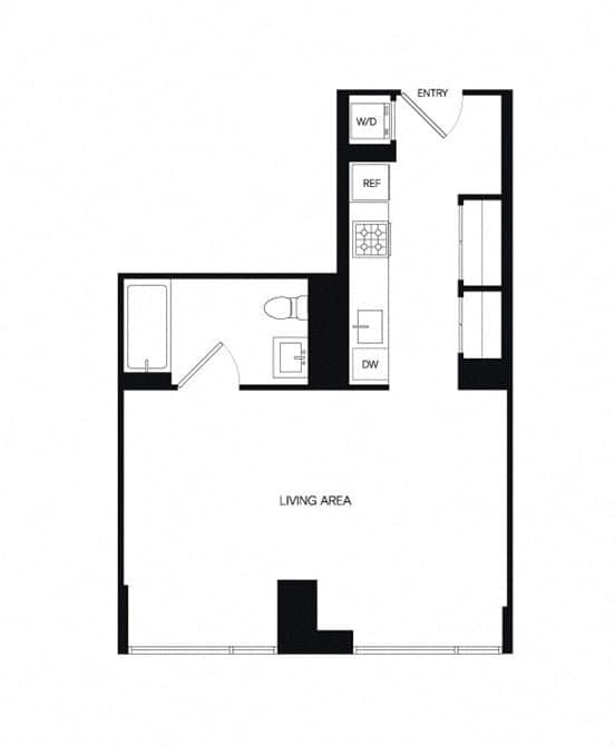 Studio apartment at 1 Eagle Street, Unit 2-2520, Greenpoint, photo 1 of 1