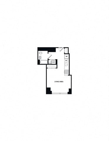 Studio apartment at 1 Bell Slip, Unit 0-21B, Greenpoint, photo 1 of 1
