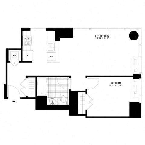 1 Bed apartment at 435 West 31st Street, Unit 0-51B, Chelsea, photo 1 of 1