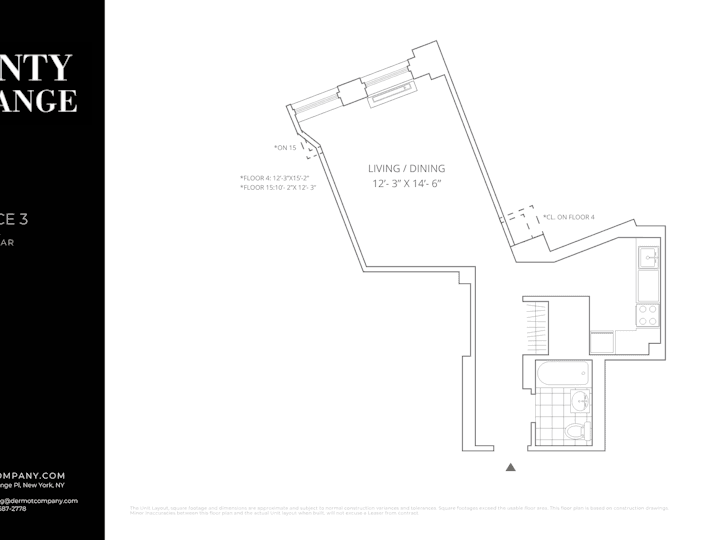 Studio apartment at 20 Exchange Place, Unit 03 - 15, Financial District, photo 1 of 1