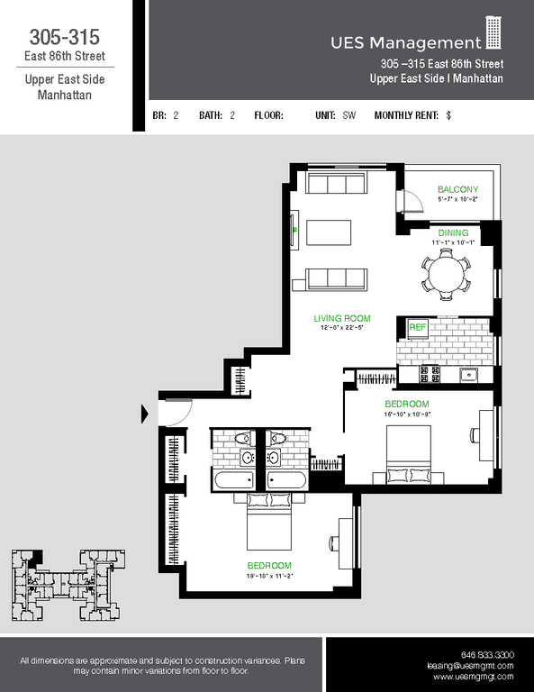 3 Bed apartment at 305 East 86th Street, Unit 21SW-1, Upper East Side, photo 1 of 1