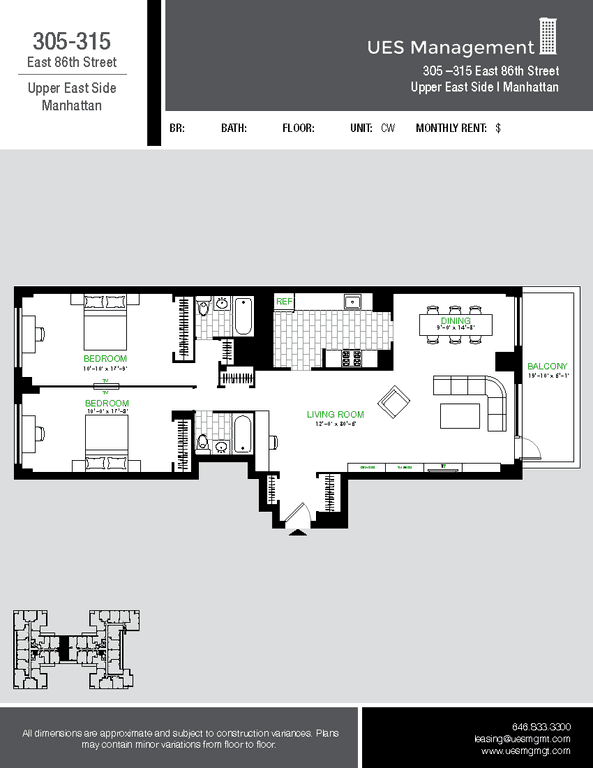 3 Bed apartment at 305 East 86th Street, Unit 4CW-1, Upper East Side, photo 1 of 1