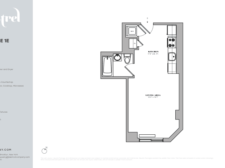 Studio apartment at 33 Caton Place, Unit 01EE, Windsor Terrace, photo 1 of 1