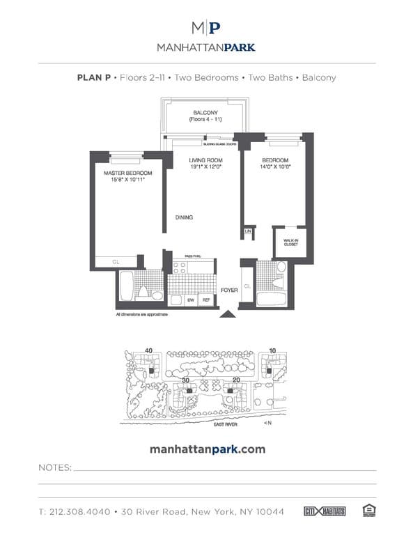 2 Bed apartment at 10-40 River Road, Unit 8P-10, Roosevelt Island, photo 1 of 1
