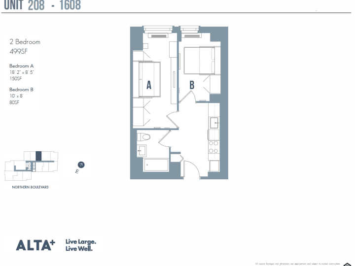 2 Bed apartment at 29-22 Northern Boulevard, Unit 1508, Long Island City, photo 1 of 1