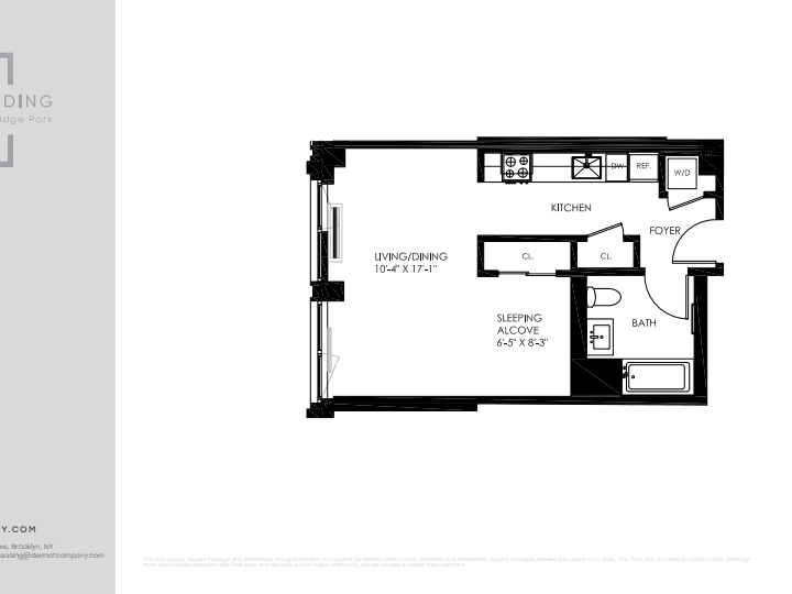 Studio apartment at 15 Bridge Park Drive, Unit 4J, Brooklyn Heights, photo 1 of 1