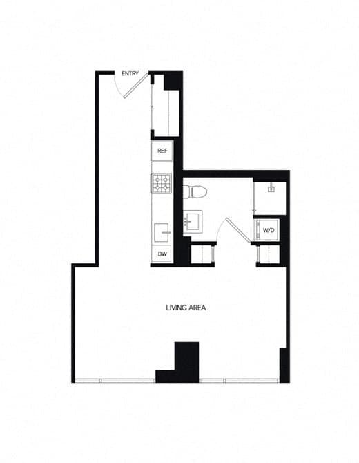 Studio apartment at 1 Eagle Street, Unit 1-2402, Greenpoint, photo 1 of 1