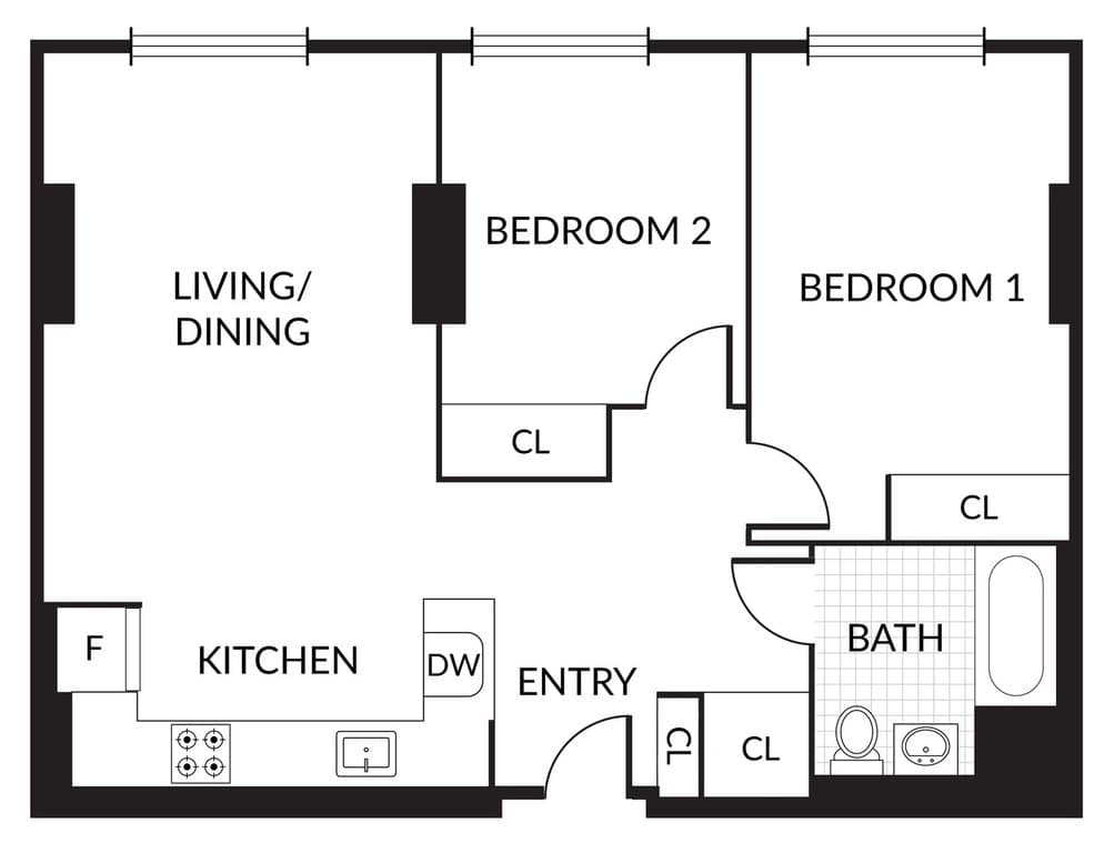 2 Bed apartment at 230 West 126th Street, Unit 21E, Harlem, photo 1 of 1