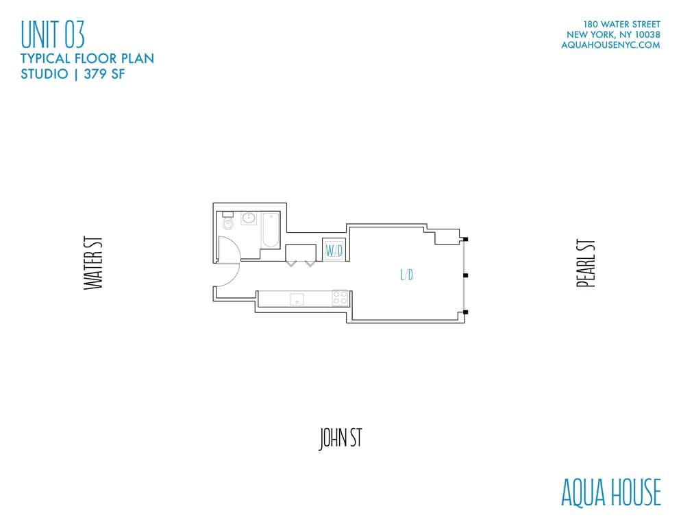 Studio apartment at 180 Water Street, Unit 903, Financial District, photo 1 of 1