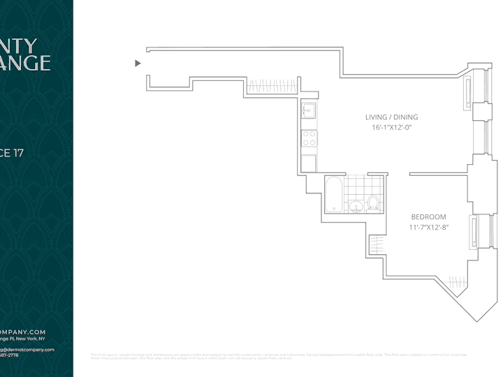 1 Bed apartment at 20 Exchange Place, Unit 20X - 717, Financial District, photo 1 of 1