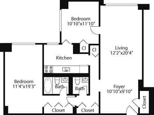 2 Bed apartment at 240 East 27th Street, Unit 8G, Kips Bay, photo 1 of 1