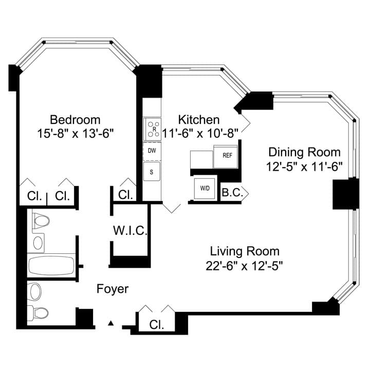 1.5 Bed apartment at 240 East 39th Street, Unit 44H, Murray Hill, photo 1 of 1