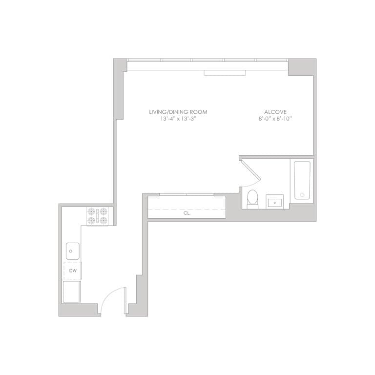 Studio apartment at 315 West 33rd Street, Unit 11E, Hell's Kitchen, photo 1 of 1