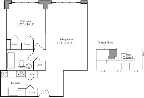 1 Bed apartment at 303 East 83rd Street, Unit 16H, Upper East Side, photo 1 of 1