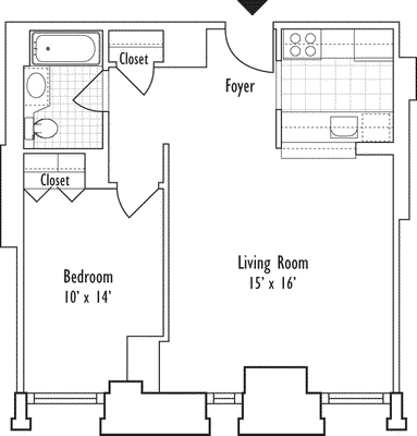 1 Bed apartment at 71 Broadway, Unit 015I, Financial District, photo 1 of 1