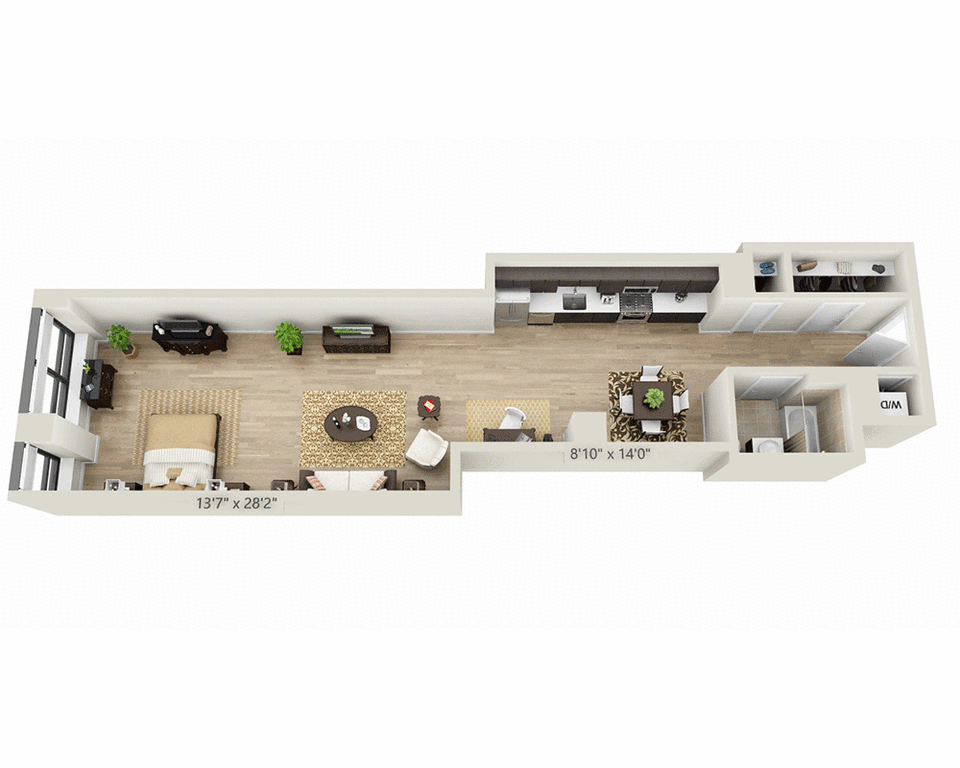 Studio apartment at 95 Wall Street, Unit 1505, Financial District, photo 1 of 2