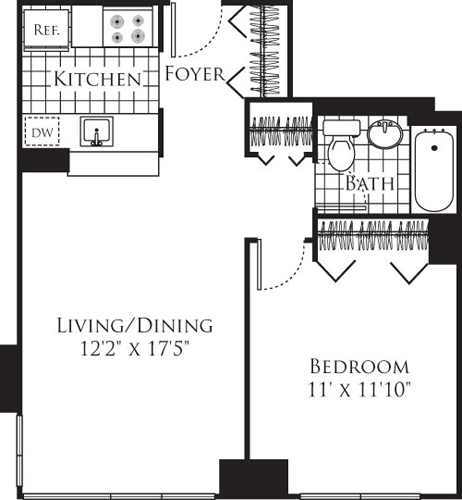 1 Bed apartment at 777 Sixth Avenue, Unit 21F, Chelsea, photo 1 of 1