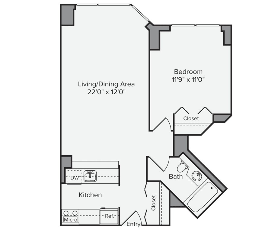 1 Bed apartment at 250 West 50th Street, Unit 26F, Midtown West, photo 1 of 1