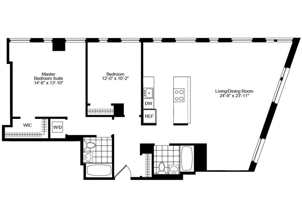 2 Bed apartment at 89 Murray Street, Unit 7S, Financial District, photo 1 of 8