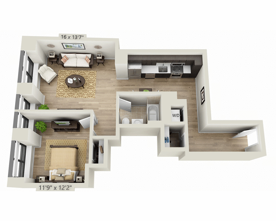 1 Bed apartment at 95 Wall Street, Unit 423, Financial District, photo 1 of 2