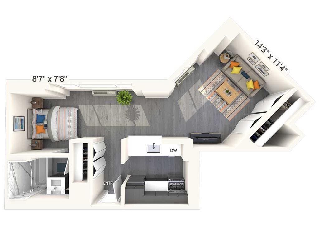 Studio apartment at 250 West 50th Street, Unit 35M, Midtown West, photo 1 of 1