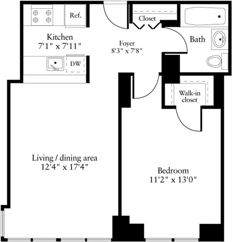 1 Bed apartment at 800 6th Avenue, Unit 17E, Chelsea, photo 1 of 16