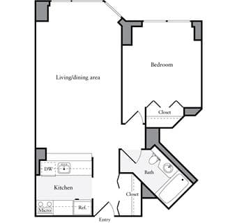 1 Bed apartment at 250 West 50th Street, Unit 14K, Midtown West, photo 1 of 1