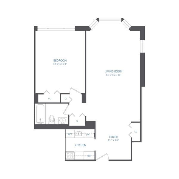 1 Bed apartment at 101 West 90th Street, Unit 11B, Upper West Side, photo 1 of 1
